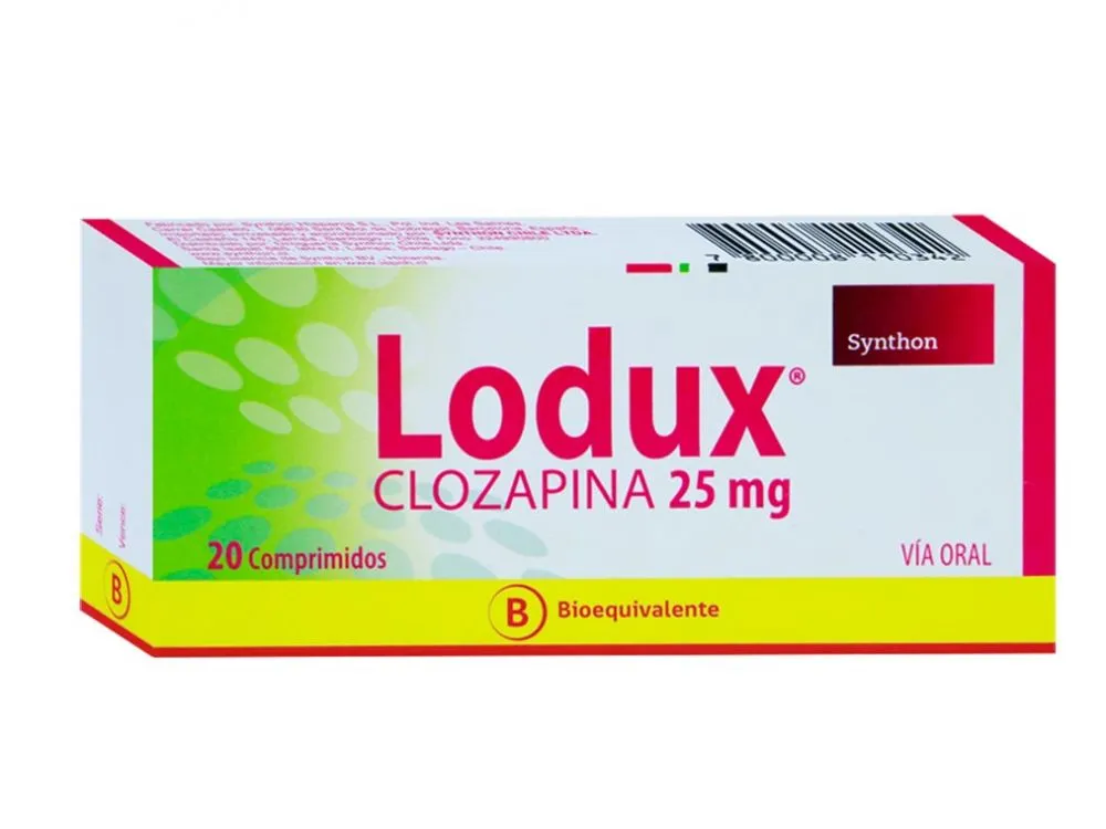 LODUX 25 MG 20 COMPRIMIDOS (CLOZAPINA)